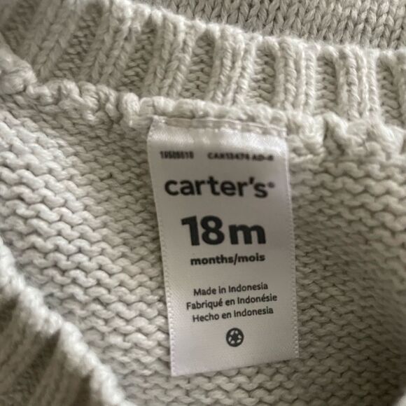 Carters Crew Neck Dog Print Sweater Size 18 Months - Picture 3 of 4